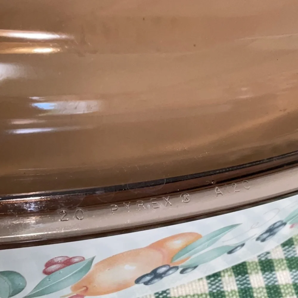 Corning ‘Abundance’ oven dish with brown Pyrex lid.  1990s - Picture 8 of 12